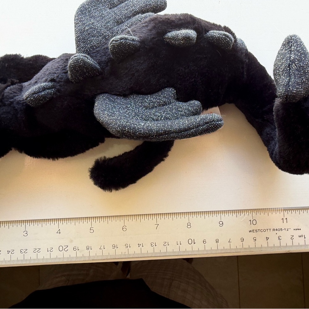 Black and Gray Dragon Plush Toy - Picture 2 of 10